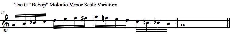 Bebop Melodic Minor Variation
