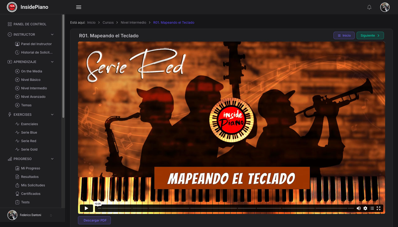 Reproductor de lecciones