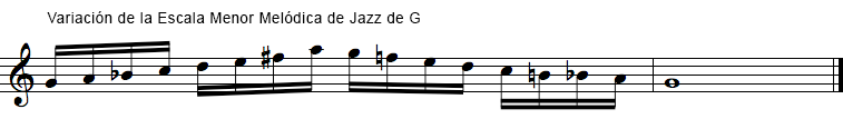 Escala Melodica de Jazz Variacion