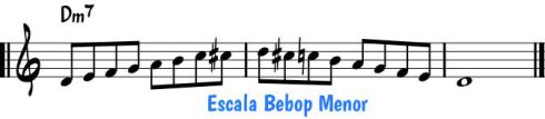 Escala Bebop Menor Escala Bebop Menor