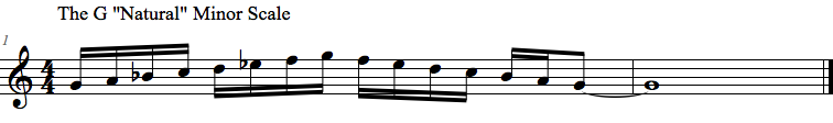 G Natural minor Scale